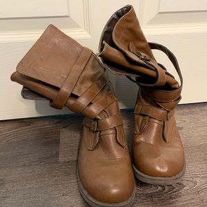 Bucco Brown Moro-Inspired Calf-Height Boots